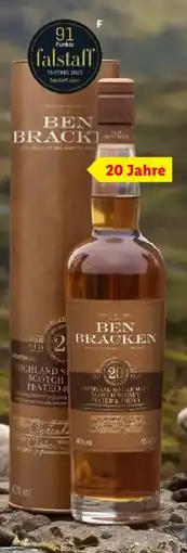 Lidl Ben Bracken Highland Single Malt Scotch Whisky Peated & Smoky 20 Jahre Angebot