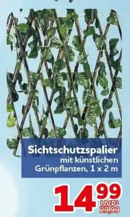 CENTERSHOP Sichtschutzspalier mit künstlichen Grünpflanzen Angebot