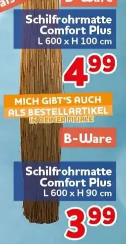 CENTERSHOP Schilfrohrmatte Comfort Plus Angebot