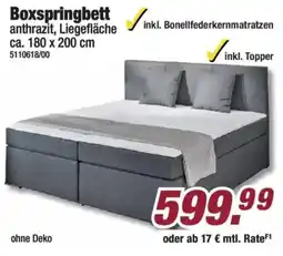 Poco Boxspringbett anthrazit Angebot