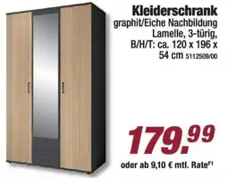 Poco Kleiderschrank graphit/Eiche Nachbildung Angebot