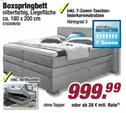 Poco Boxspringbett silberfarbig Angebot
