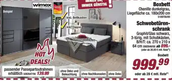 Poco Boxbett Chenille dunkelgrau Angebot