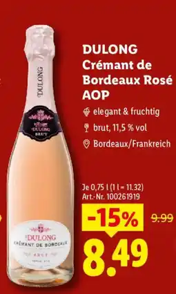 Lidl DULONG Crémant de Bordeaux Rosé AOP Angebot