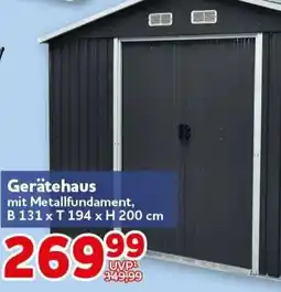 CENTERSHOP Gerätehaus mit Metallfundament Angebot