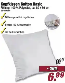 Poco Kopfkissen Cotton Basic Angebot