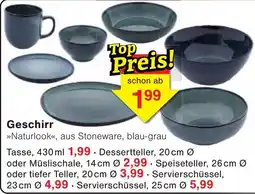 Wiglo Wunderland Geschirr »Naturlook«, aus Stoneware, blau-grau Angebot