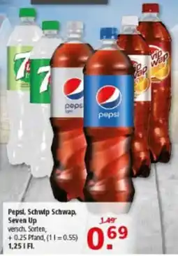 Multi Markt Pepsi, Seven Up, Schwip, Schwap Angebot