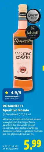 Lidl ROMANETTI Aperitivo Rosato Angebot