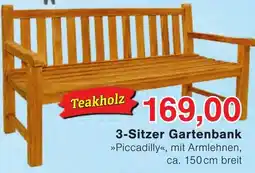 Wiglo Wunderland 3-Sitzer Gartenbank »Piccadilly« Angebot