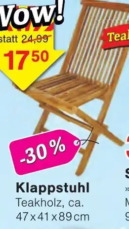 Wiglo Wunderland Klappstuhl Teakholz Angebot