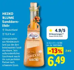 Lidl HEIKO BLUME Sanddornlikör Angebot