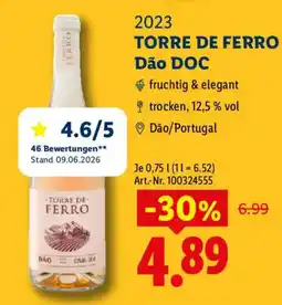 Lidl TORRE DE FERRO Dão DOC Angebot