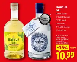 Lidl HORTUS Gin Angebot