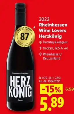 Lidl Rheinhessen Wine Lovers Herzkönig Angebot