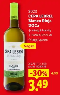 Lidl CEPA LEBREL Blanco Rioja DOCa Angebot