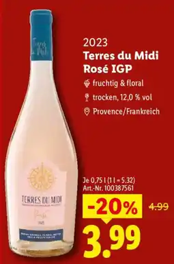 Lidl Terres du Midi Rosé IGP Angebot