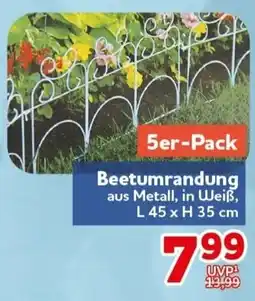 CENTERSHOP Beetumrandung aus Metall, in Weiß Angebot