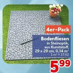 CENTERSHOP Bodenfliesen in Steinoptik, aus Kunststoff Angebot