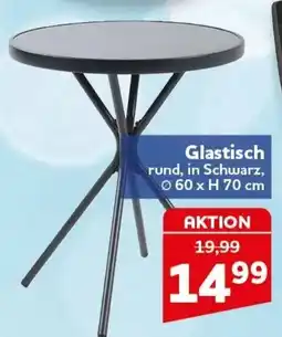 CENTERSHOP Glastisch rund, in Schwarz Angebot