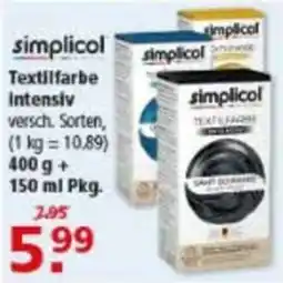 Multi Markt simplicol Textilfarbe Intensiv Angebot