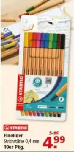 Multi Markt STABILO Fineliner Angebot