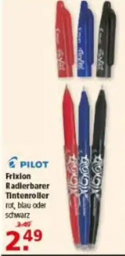 Multi Markt PILOT Frixlon Radierbarer Tintenroller Angebot