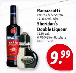 Nah & Frisch Ramazzotti oder Sheridan's Double Liqueur Angebot