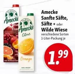 Nah & Frisch Amecke Sanfte Säfte, Säfte + oder Wilde Wiese Angebot