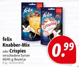 Nah & Frisch felix Knabber-Mix oder Crispies Angebot