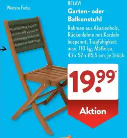 Aldi Süd Belavi garten- oder balkonstuhl Angebot