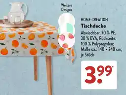 Aldi Süd HOME CREATION Tischdecke Angebot