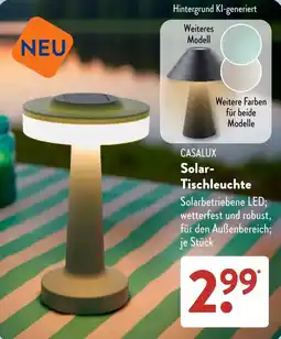 Aldi Süd CASALUX Solar Tischleuchte Angebot