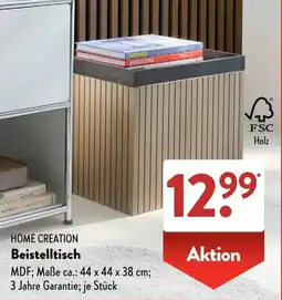 Aldi Süd HOME CREATION Beistelltisch Angebot