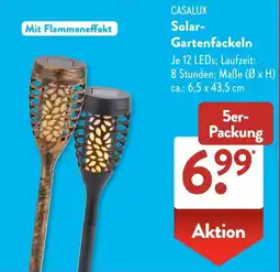 Aldi Süd CASALUX Solar Gartenfackeln Angebot