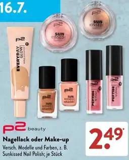 Aldi Süd p2 Nagellack oder Make-up Angebot