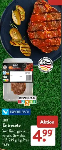 Aldi Süd BBQ Entrecôte Angebot