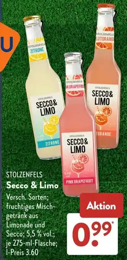 Aldi Süd Stolzenfels secco& limo Angebot