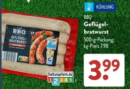 Aldi Süd Bbq geflügel bratwurst Angebot