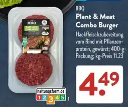 Aldi Süd BBQ Plant & Meat Combo Burger Angebot