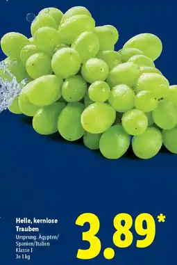 Lidl Helle, kernlose Trauben Angebot