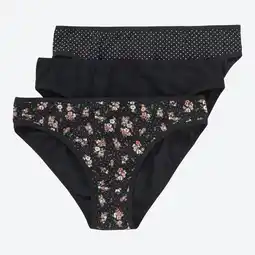 NKD Damen-Minislip mit Blumen-Muster, 3er-Pack Angebot