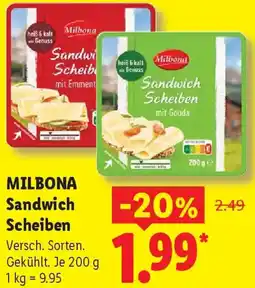 Lidl MILBONA Sandwich Scheiben Angebot