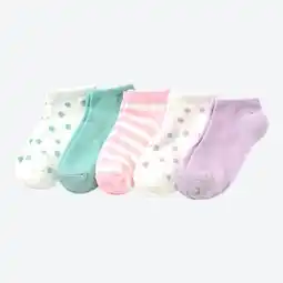 NKD Kinder-Mädchen-Sneaker-Socken mit Glitzerelementen, 5er-Pack Angebot