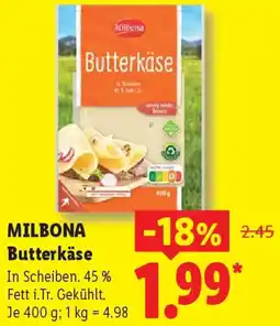 Lidl MILBONA Butterkäse Angebot