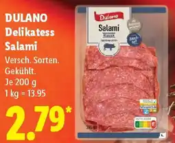 Lidl DULANO Delikatess Salami Angebot