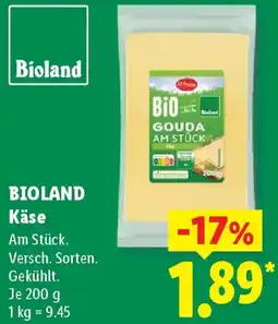 Lidl BIOLAND Käse Angebot