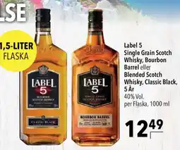 CITTI Markt Label 5 Single Grain Scotch Whisky, Bourbon Barrel eller Blended Scotch Whisky, Classic Black Angebot