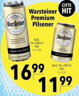 CITTI Markt Warsteiner Premium Pilsener Angebot