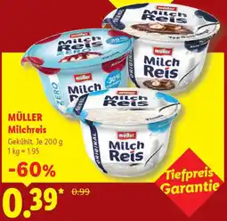 Lidl MÜLLER Milchreis Angebot